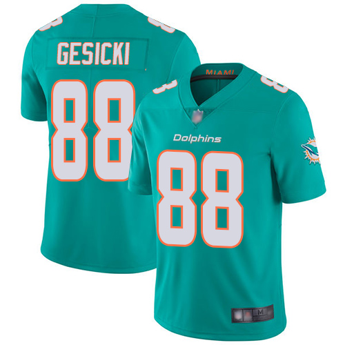 Nike Miami Dolphins #88 Mike Gesicki Aqua Green Team Color Men Stitched NFL Vapor Untouchable Limited Jersey